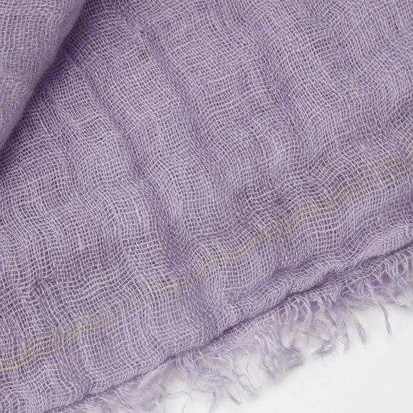 ZARA Women's Linen Scarf(Mauve, Size:M) - Picture 4 of 5